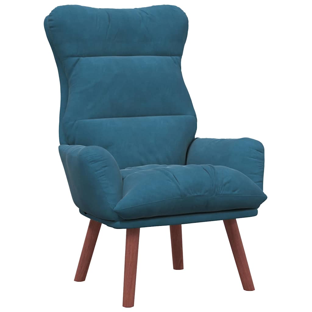 Avslappende stol Blå 69 x 74 x 93 cm Fløyel