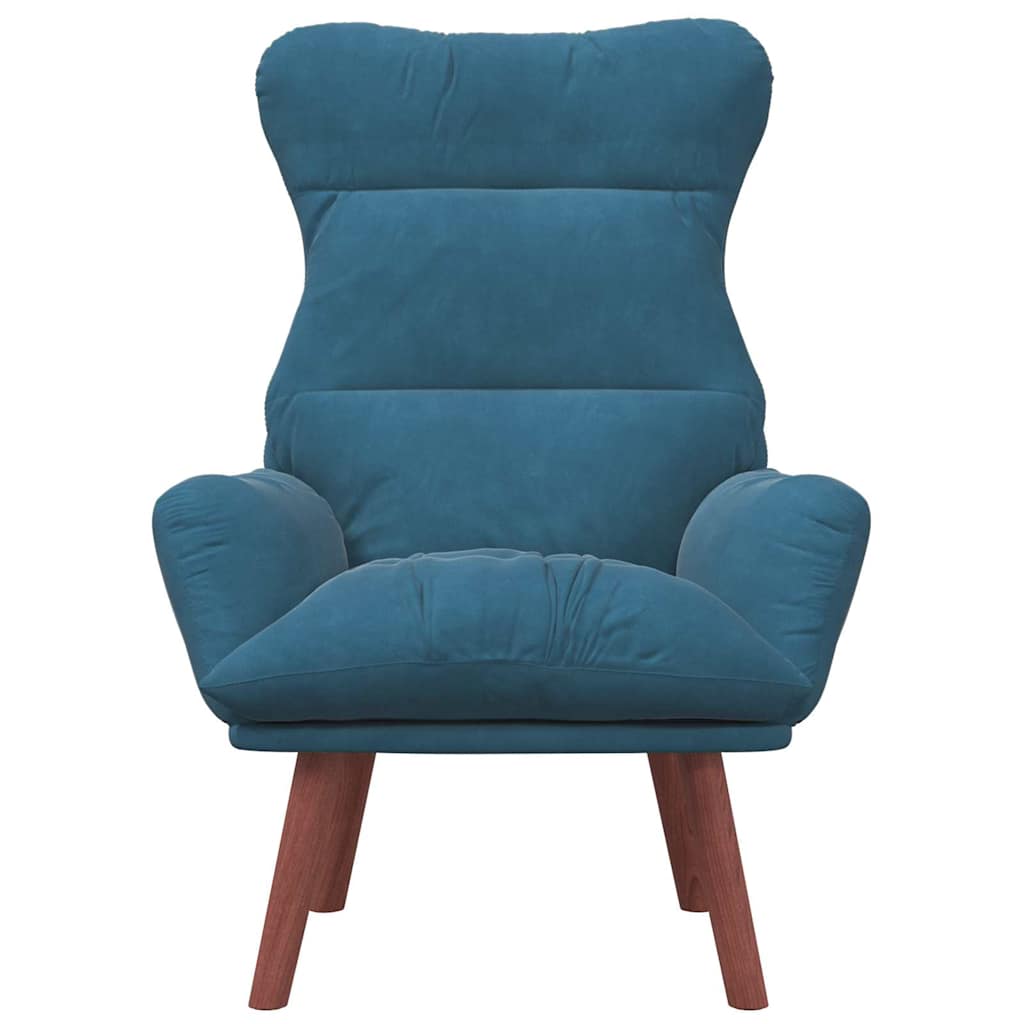 Avslappende stol Blå 69 x 74 x 93 cm Fløyel