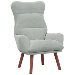 Avslappende stol Lysegrå 69 x 74 x 93 cm Fløyel