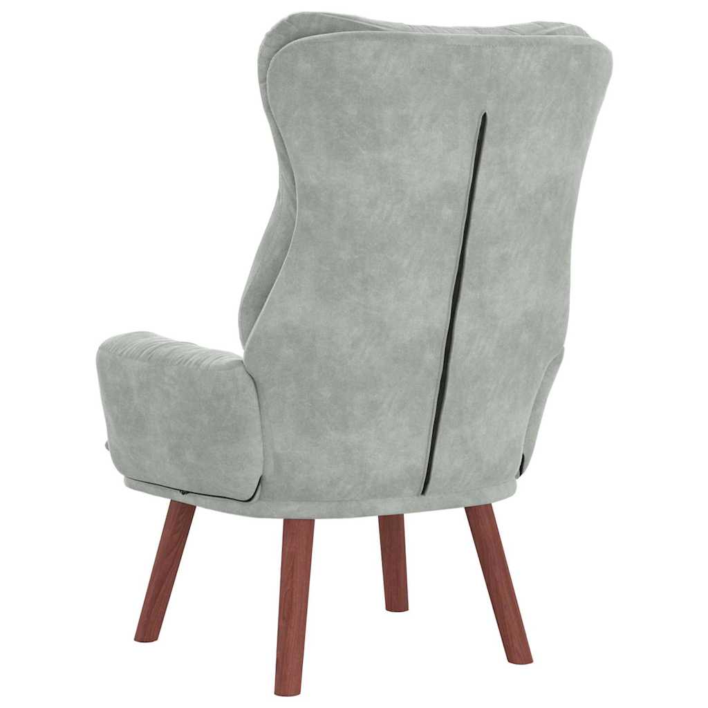 Avslappende stol Lysegrå 69 x 74 x 93 cm Fløyel