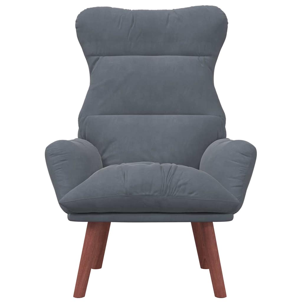 Avslappende stol Mørke grå 69 x 74 x 93 cm Fløyel