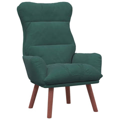 Avslappende stol Mørkegrønn 69 x 74 x 93 cm Fløyel
