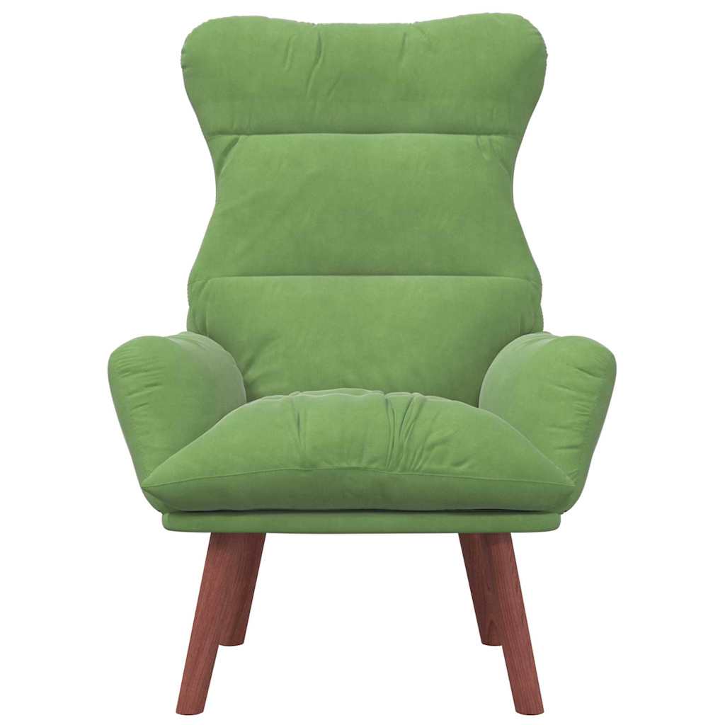 Avslappende stol Lysegrønn 69 x 74 x 93 cm Fløyel