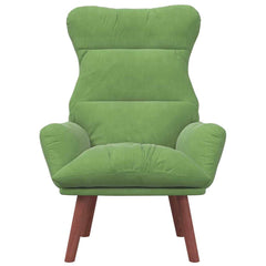 Avslappende stol Lysegrønn 69 x 74 x 93 cm Fløyel