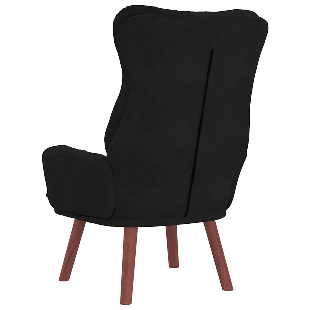 Avslappende stol Svart 69 x 74 x 93 cm Fløyel