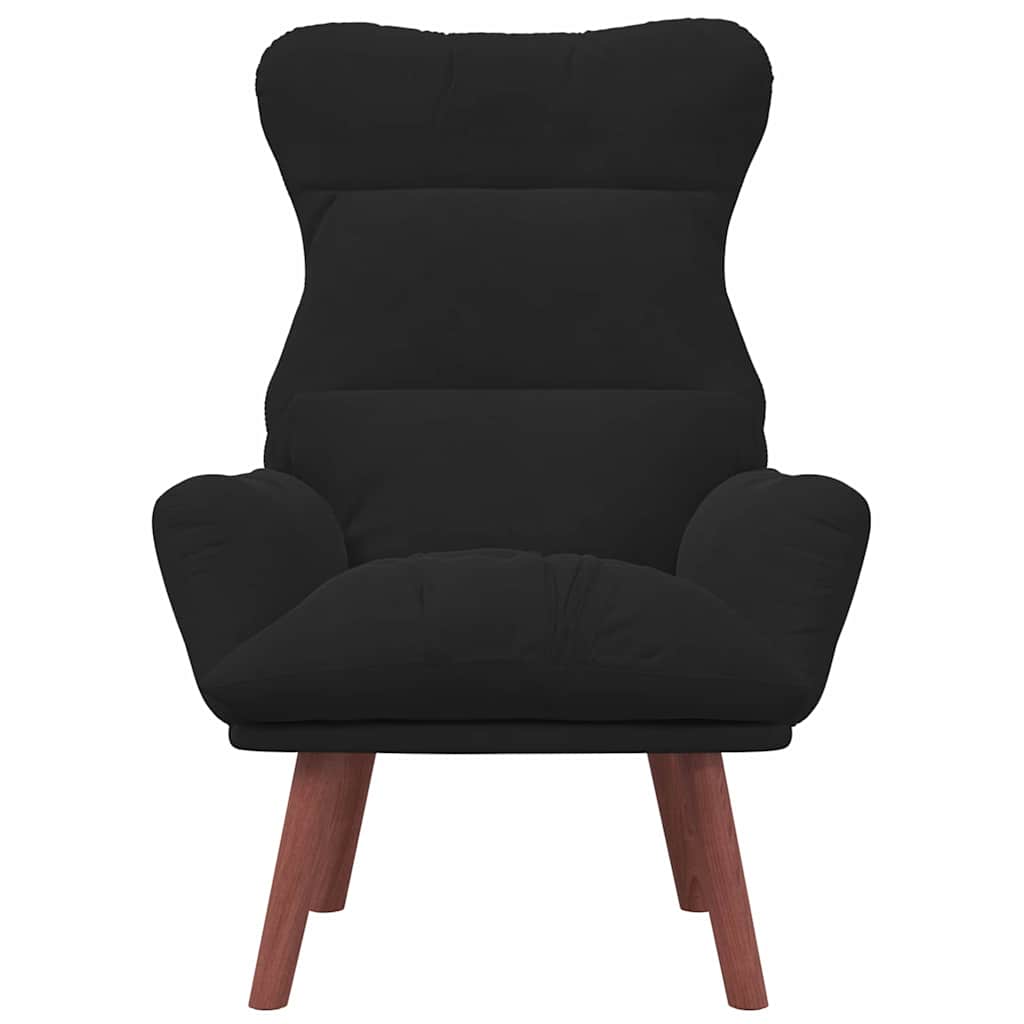 Avslappende stol Svart 69 x 74 x 93 cm Fløyel