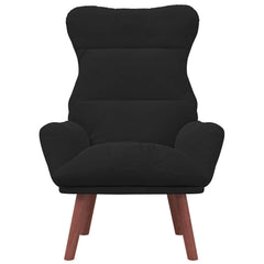 Avslappende stol Svart 69 x 74 x 93 cm Fløyel