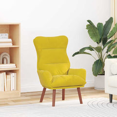 Avslappende stol Gul 69 x 74 x 93 cm Fløyel