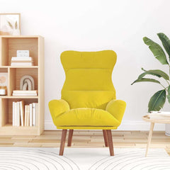 Avslappende stol Gul 69 x 74 x 93 cm Fløyel