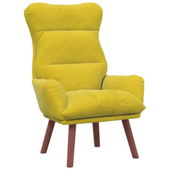 Avslappende stol Gul 69 x 74 x 93 cm Fløyel