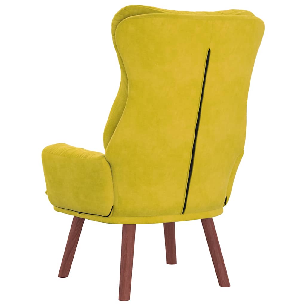 Avslappende stol Gul 69 x 74 x 93 cm Fløyel