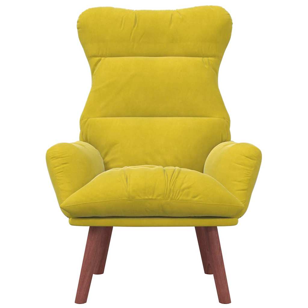 Avslappende stol Gul 69 x 74 x 93 cm Fløyel