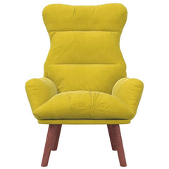 Avslappende stol Gul 69 x 74 x 93 cm Fløyel