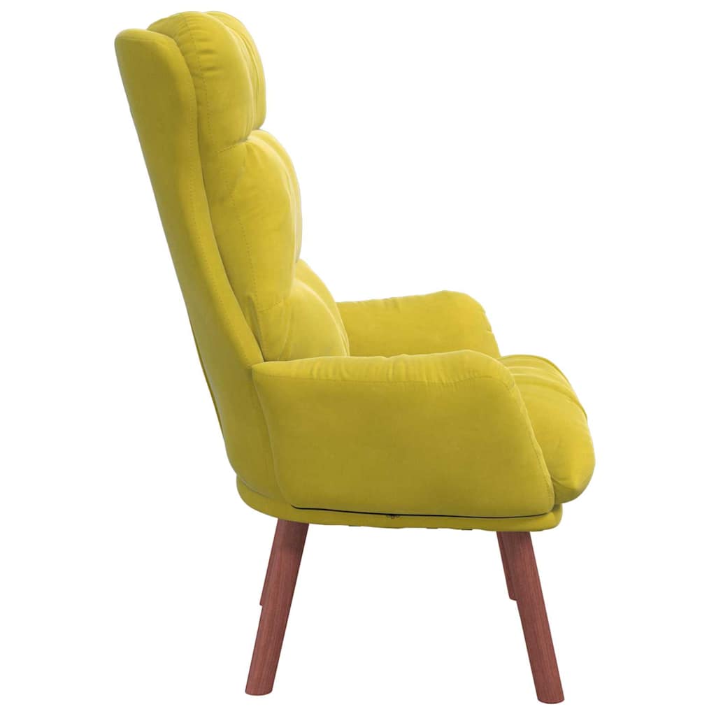 Avslappende stol Gul 69 x 74 x 93 cm Fløyel