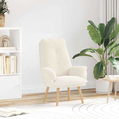 Avslappende stol Krem 69 x 74 x 93 cm stoff