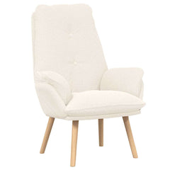 Avslappende stol Krem 69 x 74 x 93 cm stoff