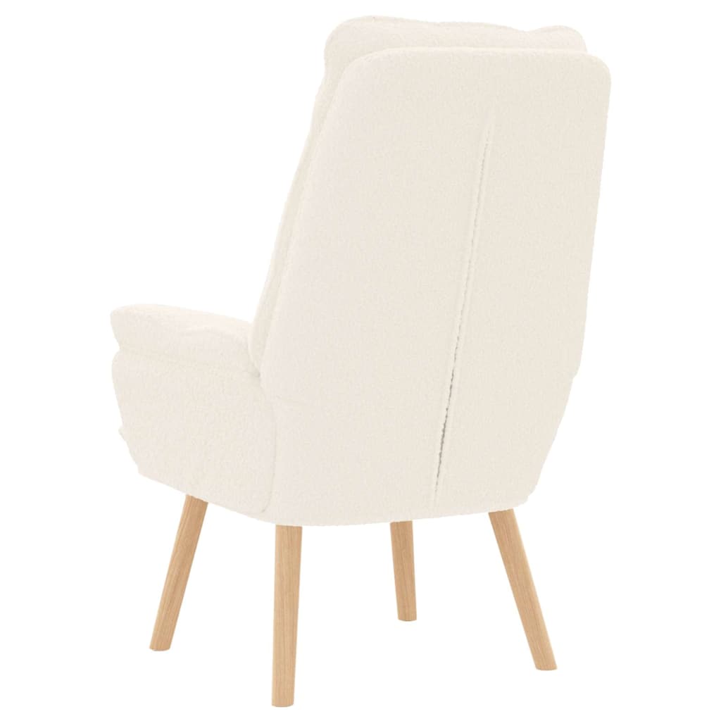 Avslappende stol Krem 69 x 74 x 93 cm stoff