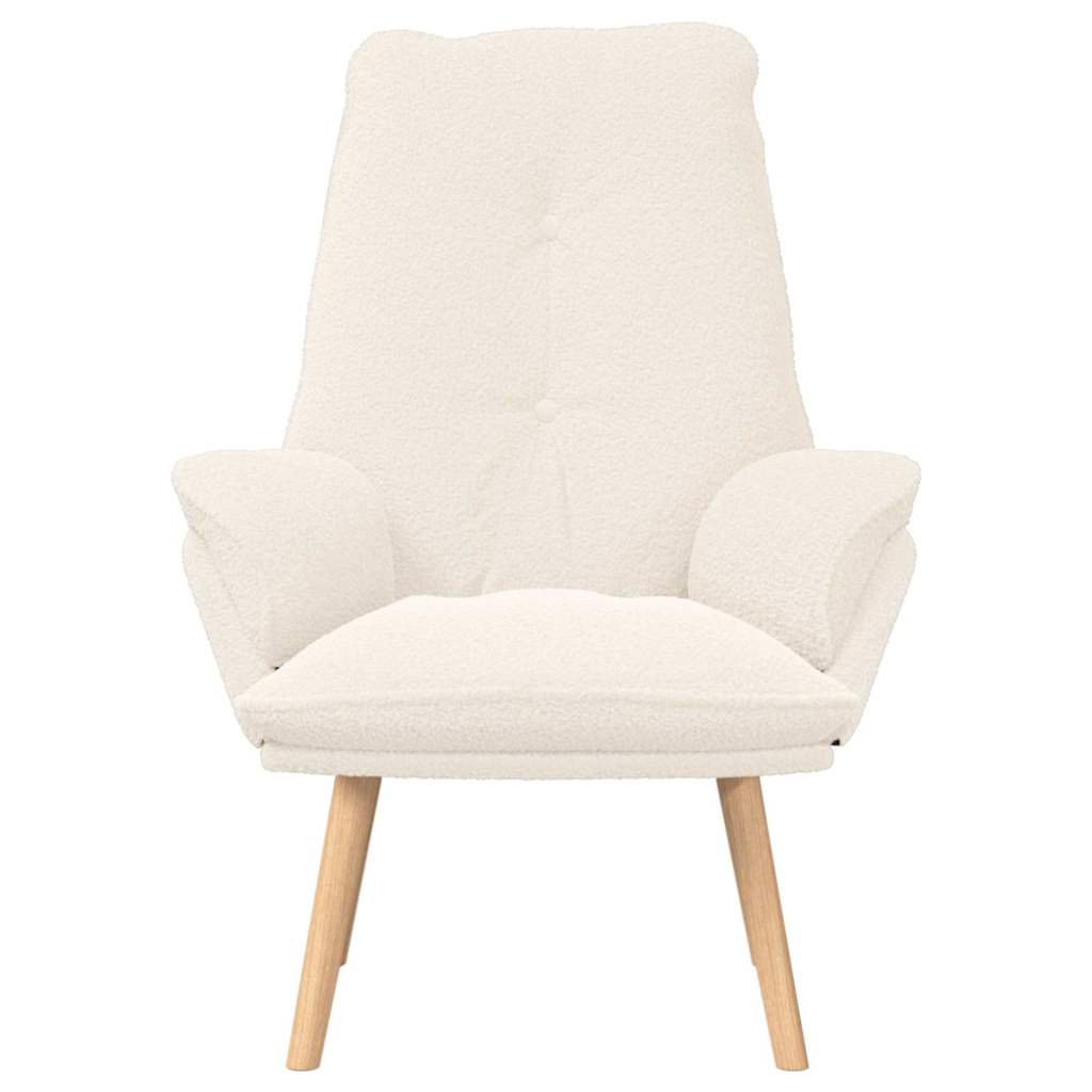 Avslappende stol Krem 69 x 74 x 93 cm stoff