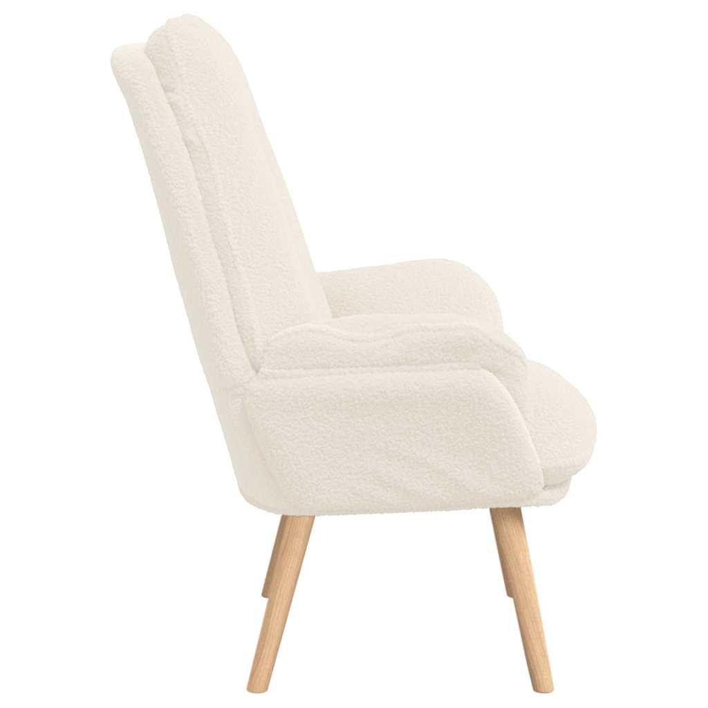 Avslappende stol Krem 69 x 74 x 93 cm stoff