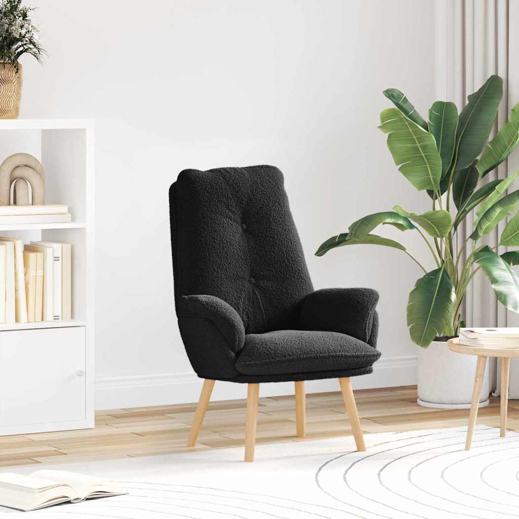 Avslappende stol Svart 69 x 74 x 93 cm stoff