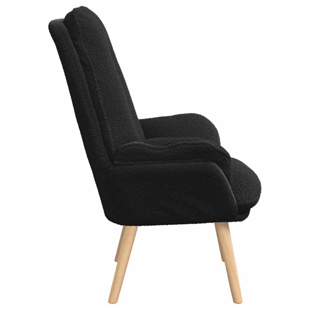 Avslappende stol Svart 69 x 74 x 93 cm stoff