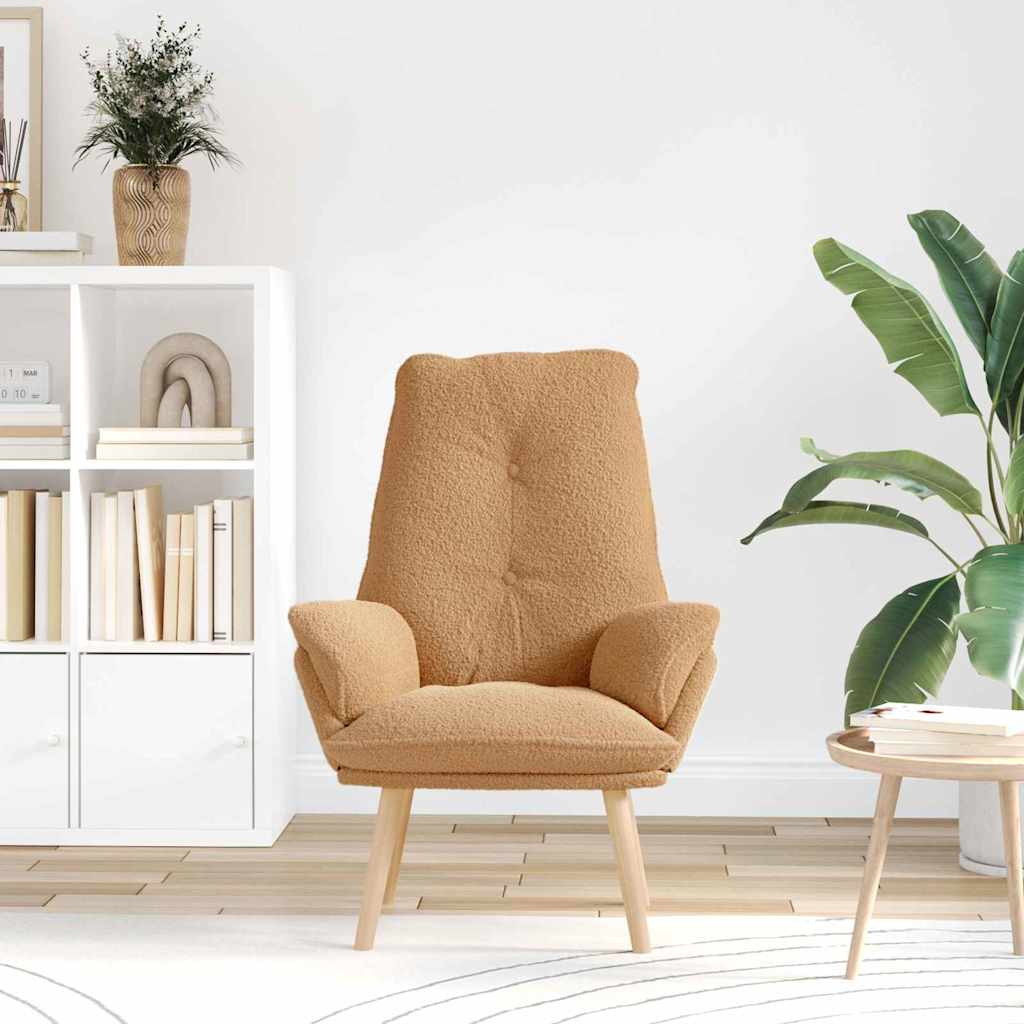 Avslappende stol Beige 69 x 74 x 93 cm stoff