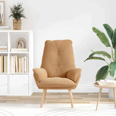 Avslappende stol Beige 69 x 74 x 93 cm stoff