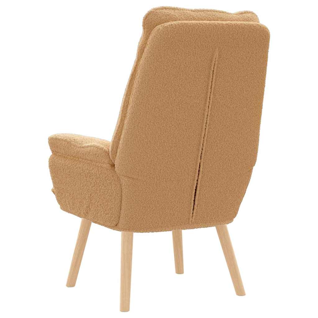 Avslappende stol Beige 69 x 74 x 93 cm stoff