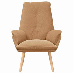 Avslappende stol Beige 69 x 74 x 93 cm stoff