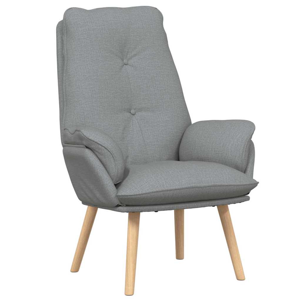 Avslappende stol Lysegrå 69 x 74 x 93 cm stoff