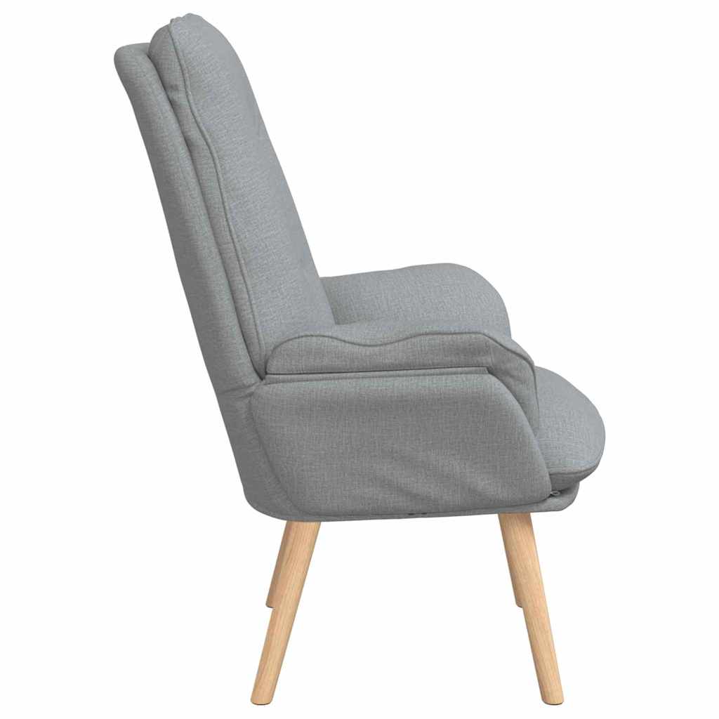 Avslappende stol Lysegrå 69 x 74 x 93 cm stoff
