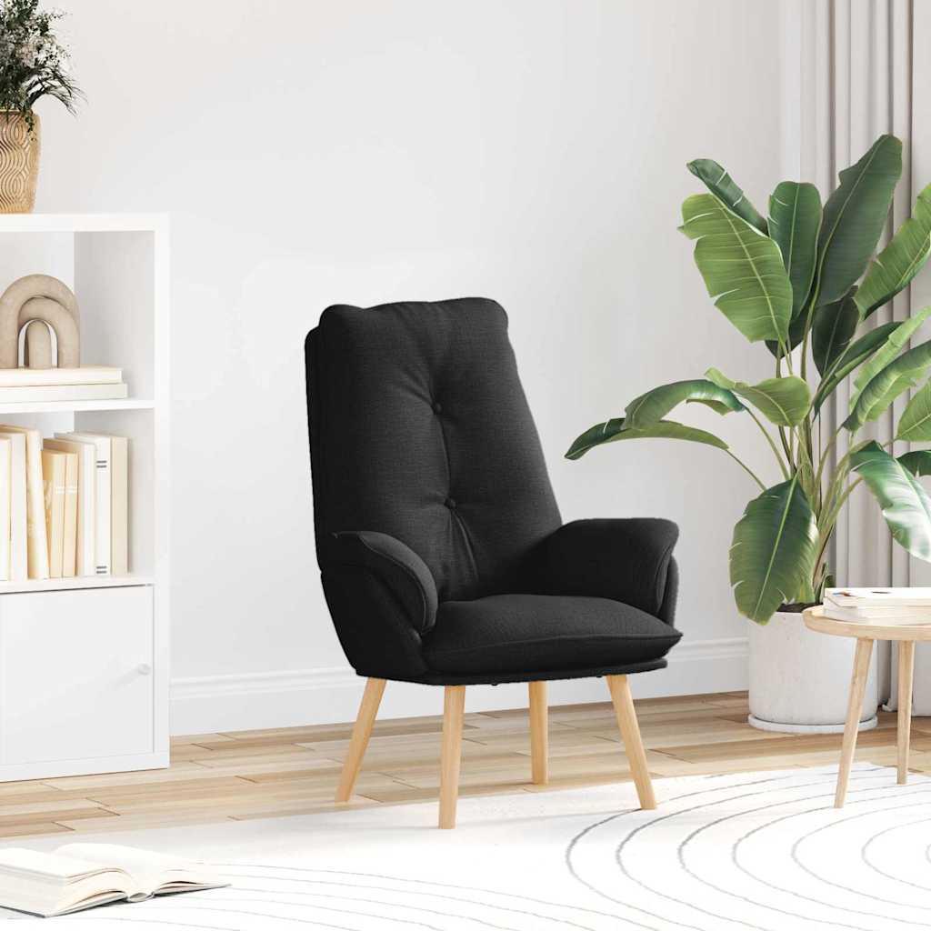 Avslappende stol Svart 69 x 74 x 93 cm stoff