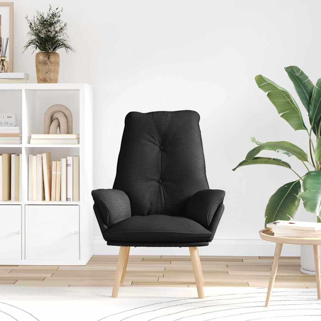 Avslappende stol Svart 69 x 74 x 93 cm stoff
