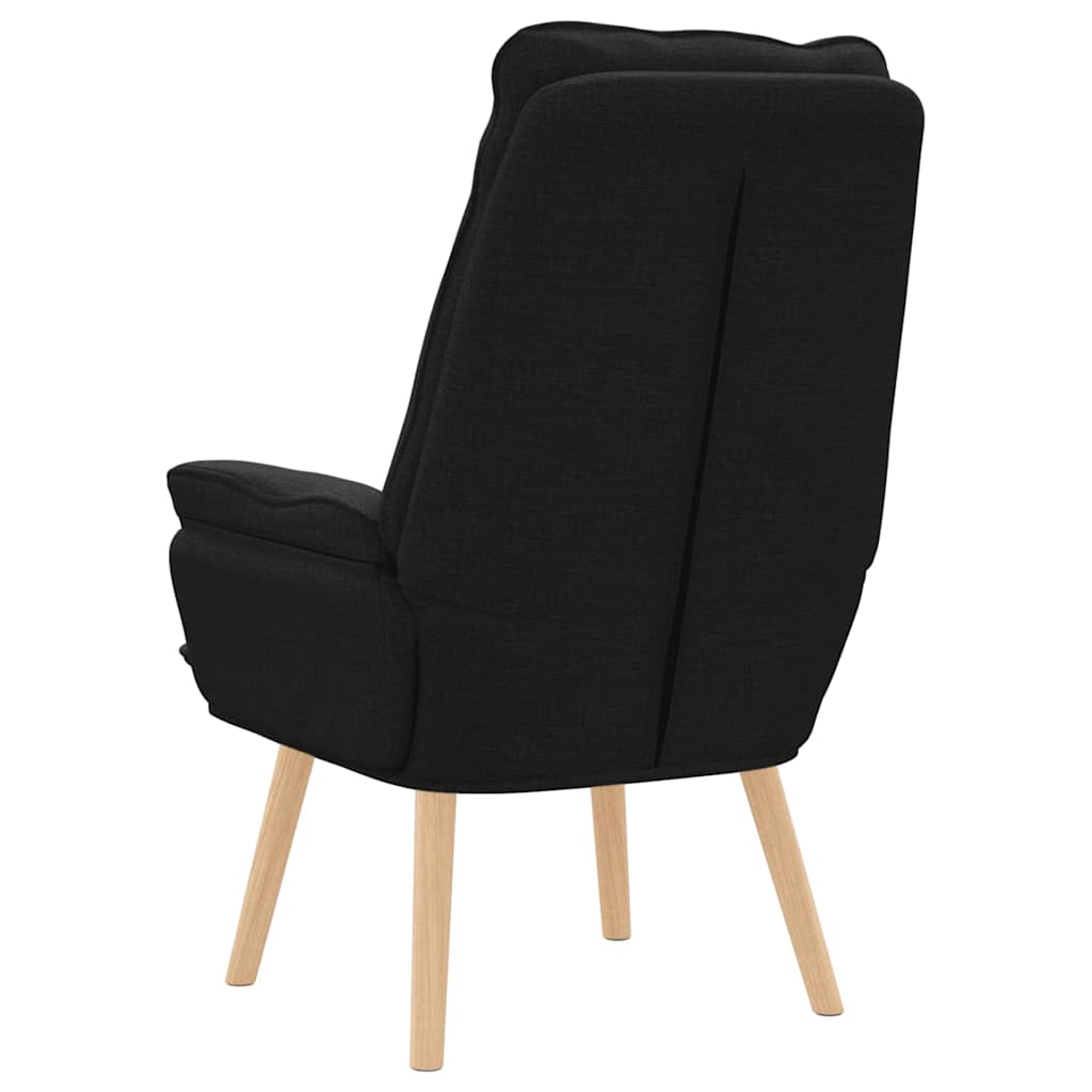 Avslappende stol Svart 69 x 74 x 93 cm stoff