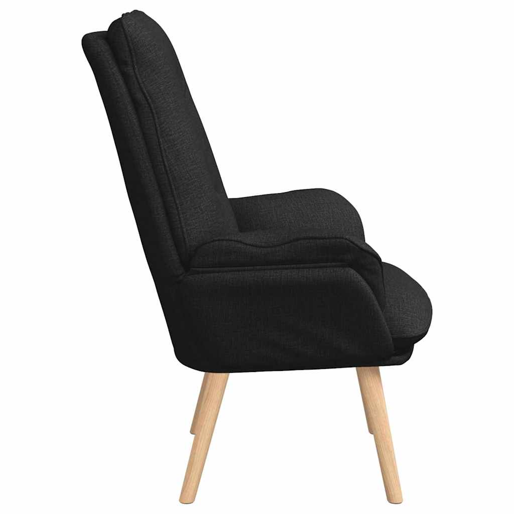 Avslappende stol Svart 69 x 74 x 93 cm stoff
