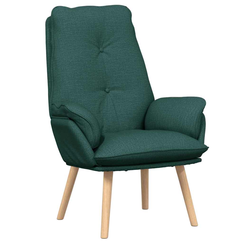 Avslappende stol Mørkegrønn 69 x 74 x 93 cm stoff