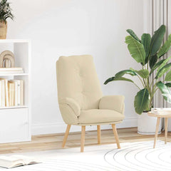 Avslappende stol Krem 69 x 74 x 93 cm stoff