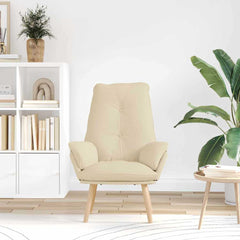 Avslappende stol Krem 69 x 74 x 93 cm stoff