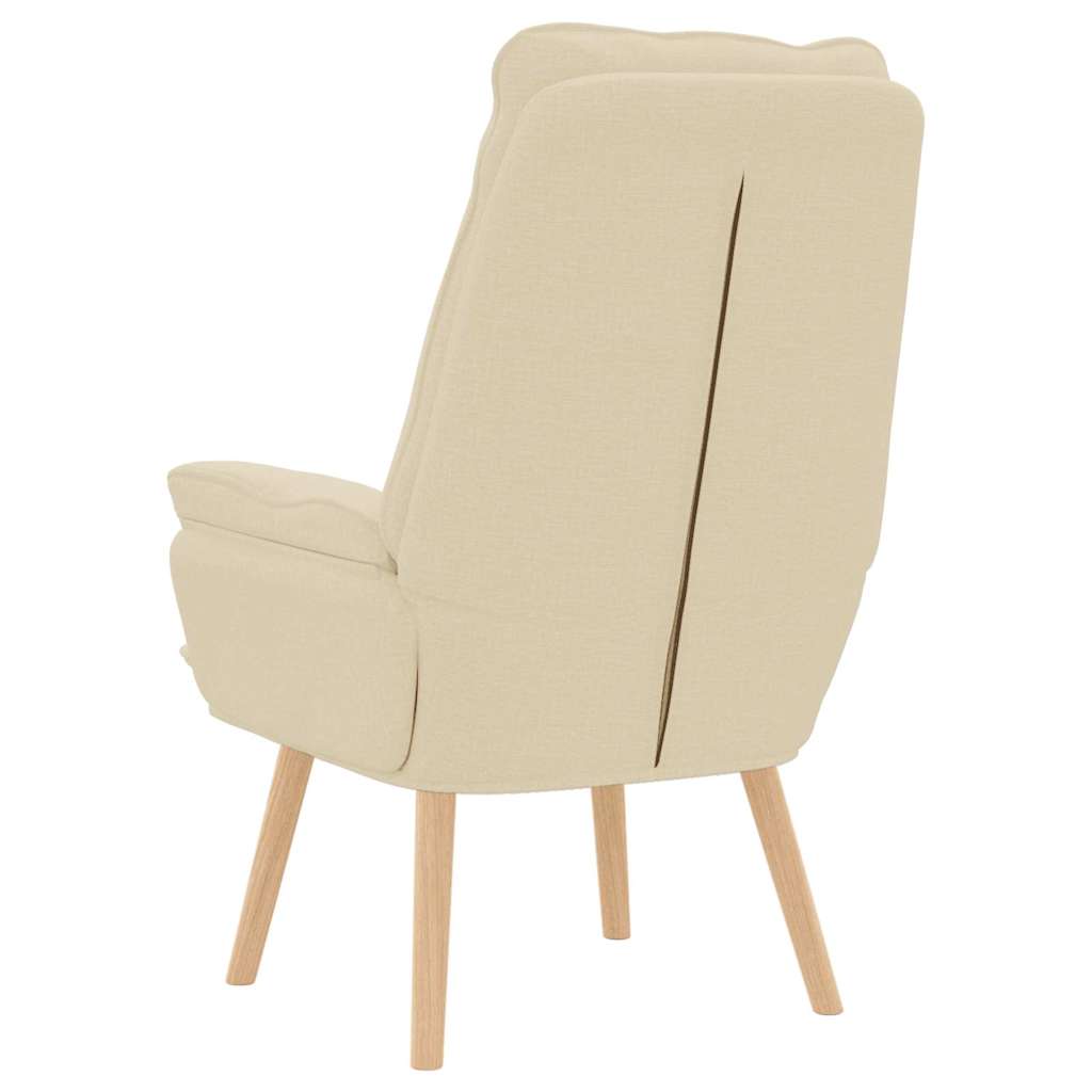 Avslappende stol Krem 69 x 74 x 93 cm stoff