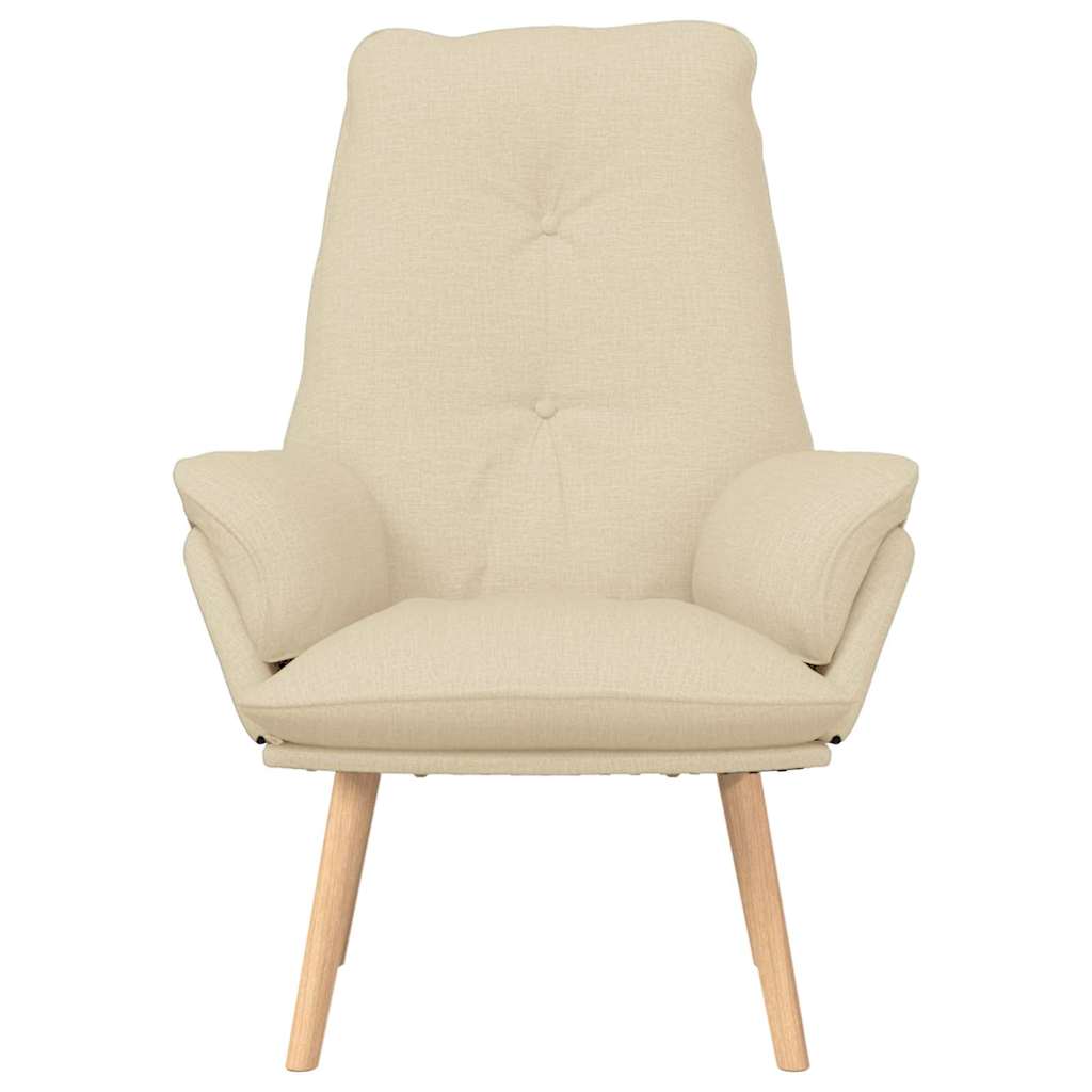 Avslappende stol Krem 69 x 74 x 93 cm stoff