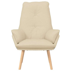 Avslappende stol Krem 69 x 74 x 93 cm stoff