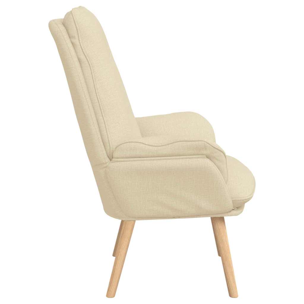 Avslappende stol Krem 69 x 74 x 93 cm stoff