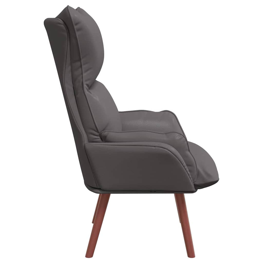 Avslappende stol Grå 69 x 74 x 93 cm Kunstlær