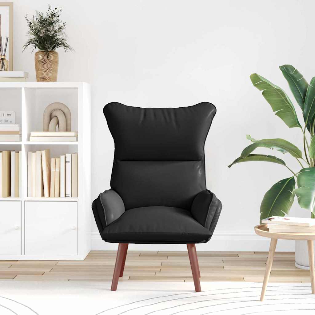 Avslappende stol Svart 69 x 74 x 93 cm Kunstlær