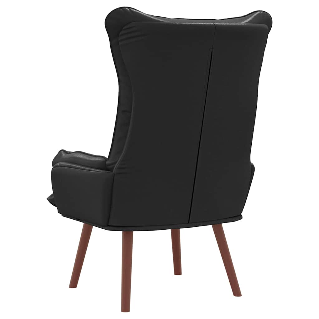 Avslappende stol Svart 69 x 74 x 93 cm Kunstlær