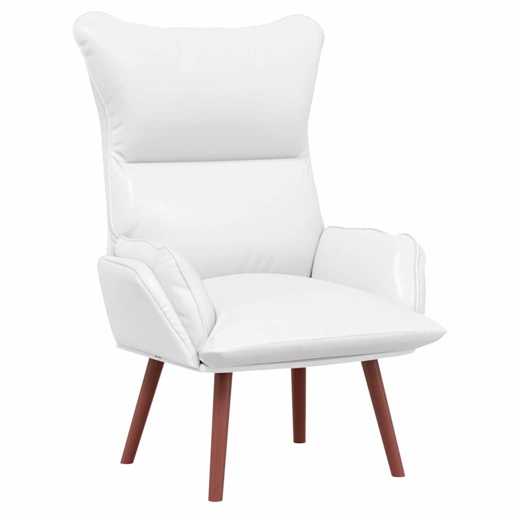 Avslappende stol Hvit 69 x 74 x 93 cm Kunstlær