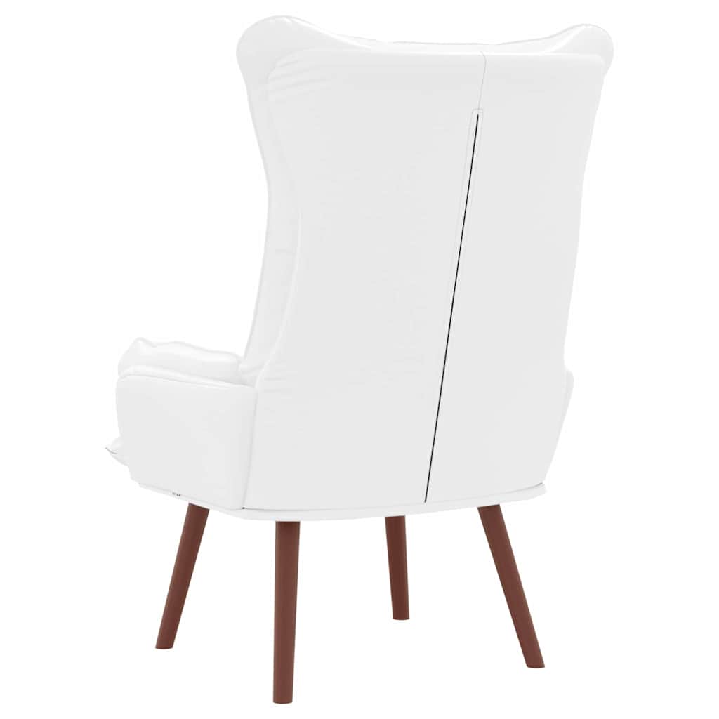 Avslappende stol Hvit 69 x 74 x 93 cm Kunstlær