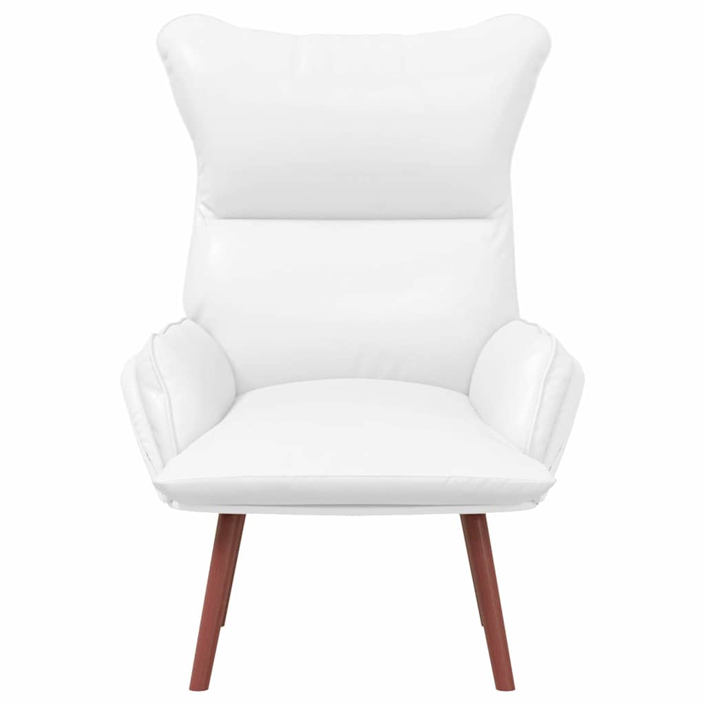 Avslappende stol Hvit 69 x 74 x 93 cm Kunstlær