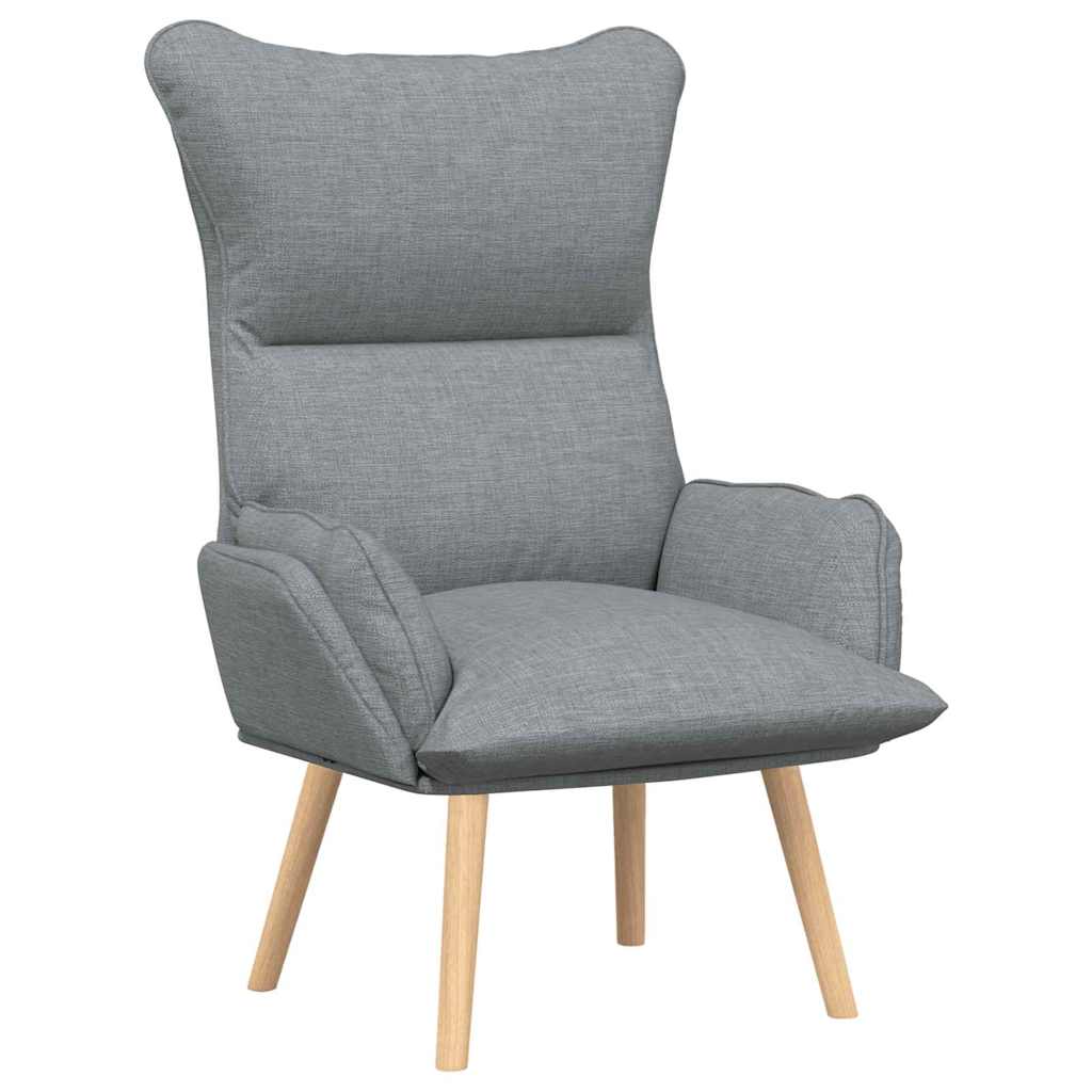 Avslappende stol Lysegrå 69 x 74 x 93 cm stoff
