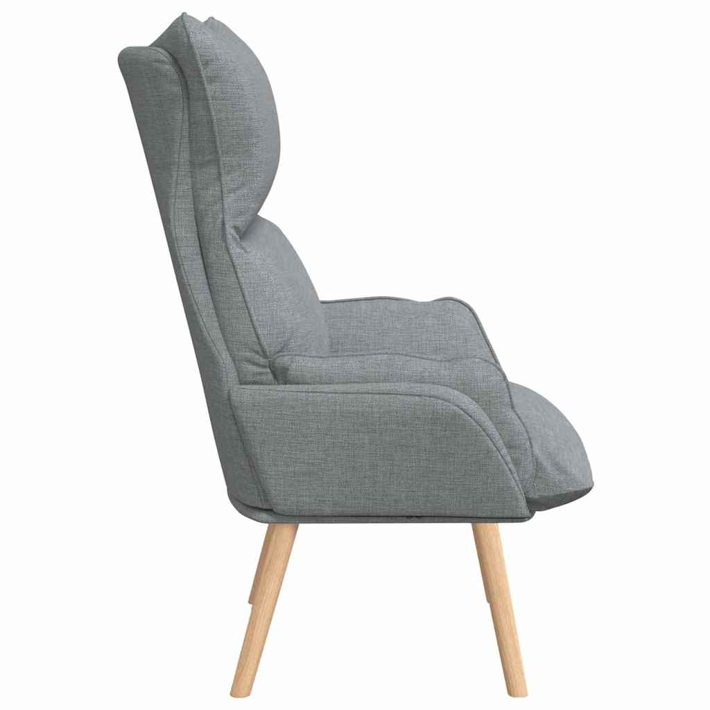 Avslappende stol Lysegrå 69 x 74 x 93 cm stoff
